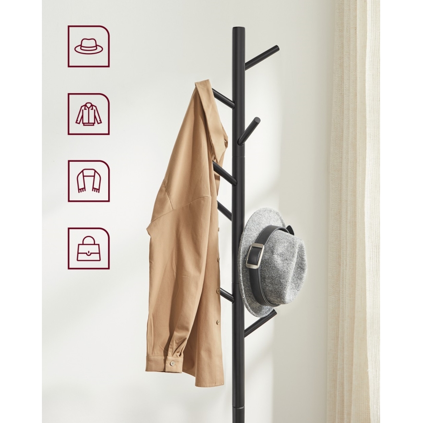 LINEA Freestanding Coat Rack, Black