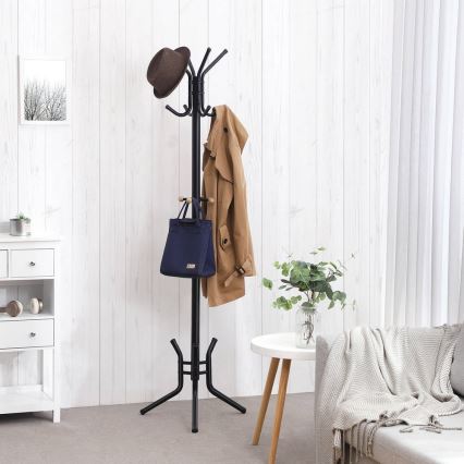 LINEA Freestanding Coat Rack, Black