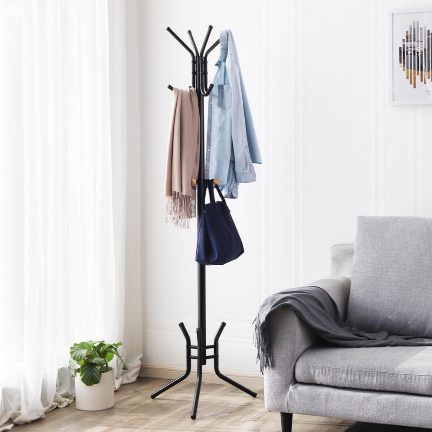 LINEA Freestanding Coat Rack, Black