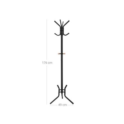 LINEA Freestanding Coat Rack, Black