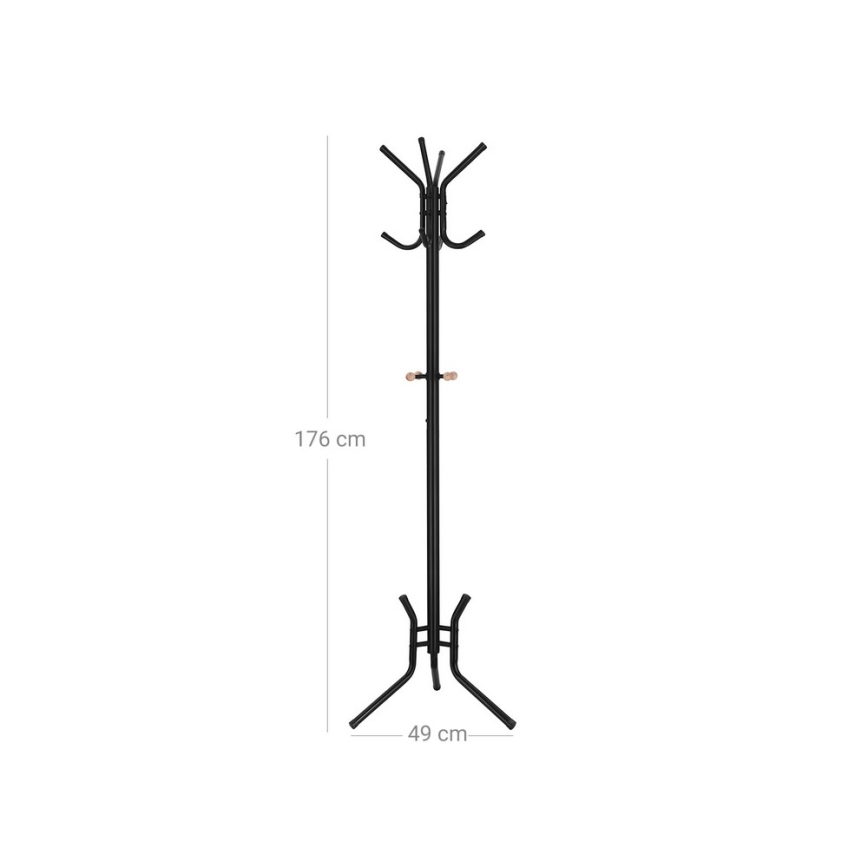 LINEA Freestanding Coat Rack, Black
