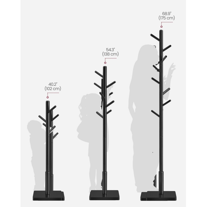 LINEA Freestanding Coat Rack, Black