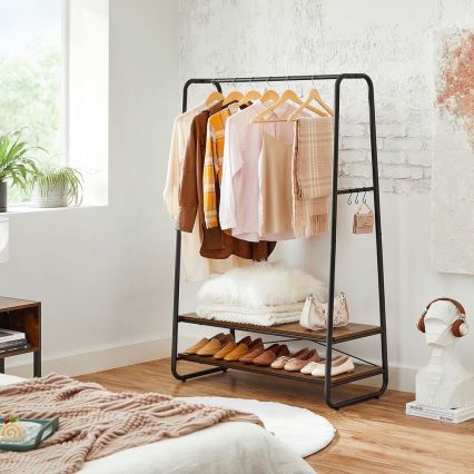 LINEA Freestanding Coat Rack – Brown/Black