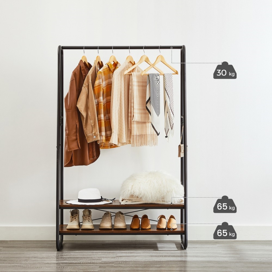 LINEA Freestanding Coat Rack – Brown/Black