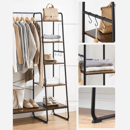 LINEA Freestanding Coat Rack – Brown/Black