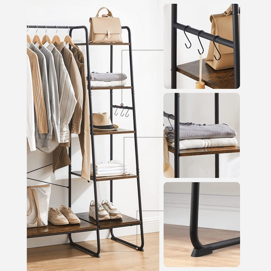LINEA Freestanding Coat Rack – Brown/Black