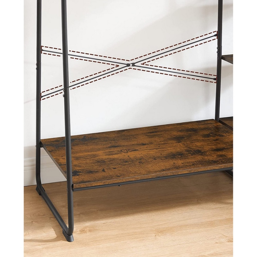 LINEA Freestanding Coat Rack – Brown/Black