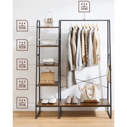 LINEA Freestanding Coat Rack – Brown/Black