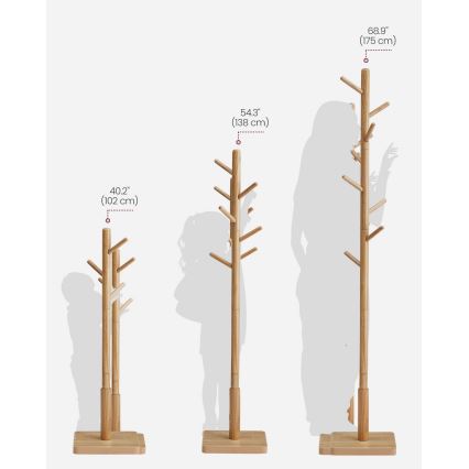 LINEA Freestanding Coat Rack, Brown