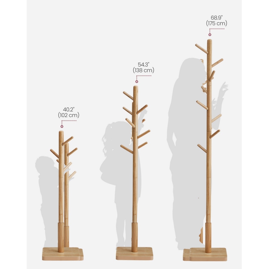 LINEA Freestanding Coat Rack, Brown
