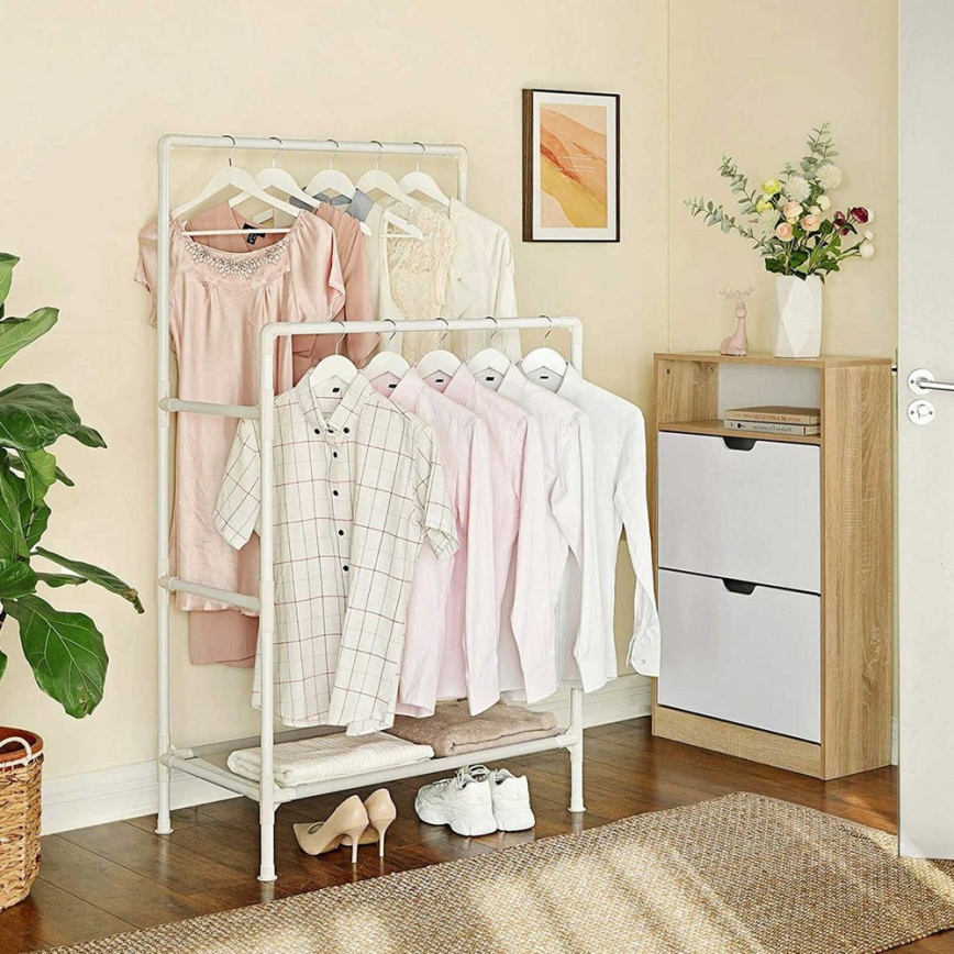 LINEA Freestanding Coat Rack, White