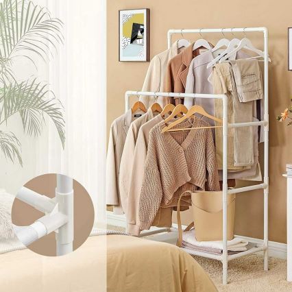 LINEA Freestanding Coat Rack, White