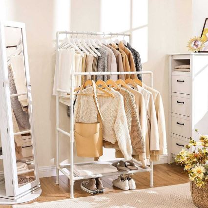 LINEA Freestanding Coat Rack, White