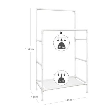 LINEA Freestanding Coat Rack, White