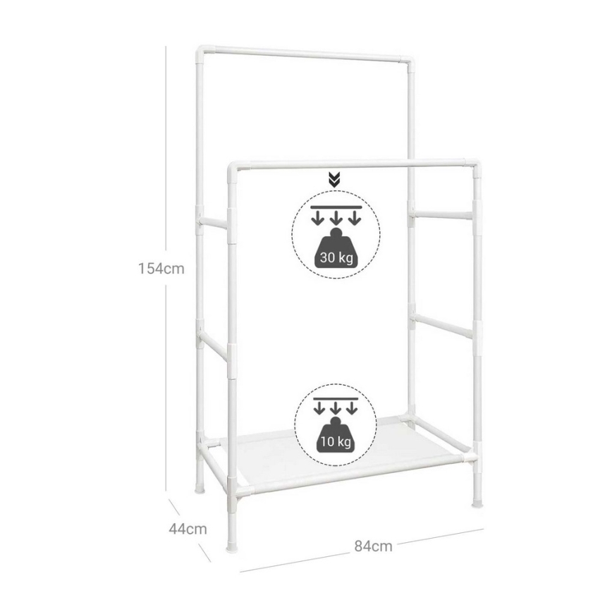 LINEA Freestanding Coat Rack, White