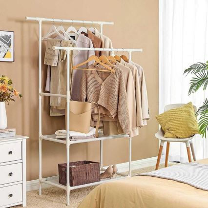 LINEA freestanding coat rack, white