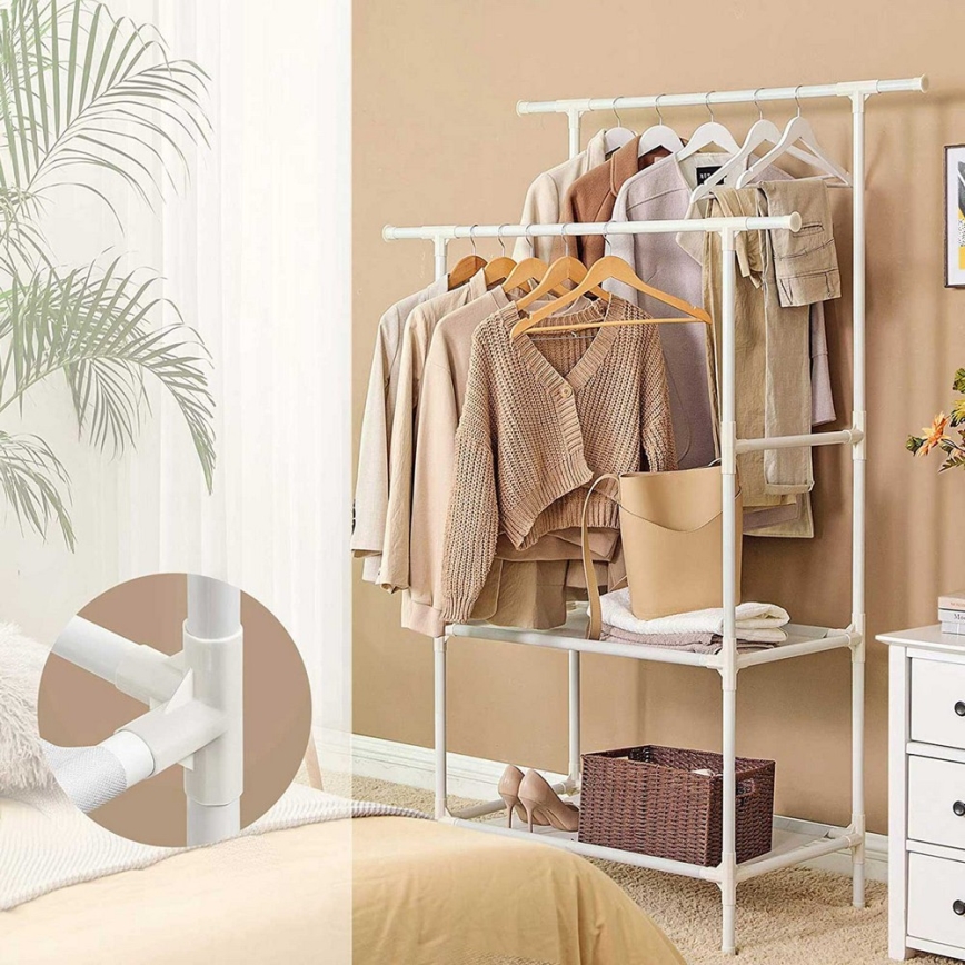 LINEA freestanding coat rack, white