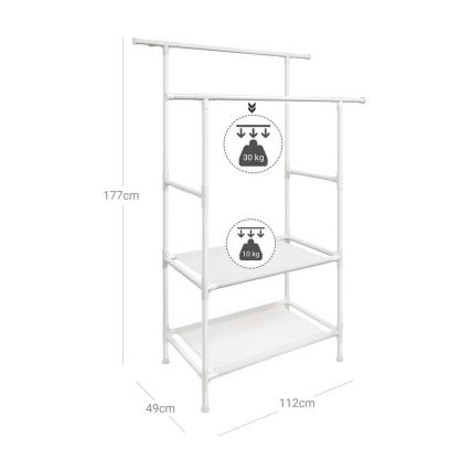 LINEA freestanding coat rack, white