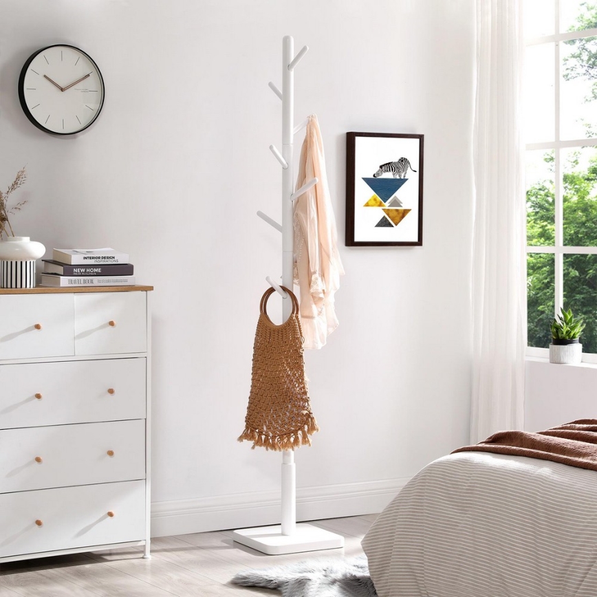 LINEA Freestanding Coat Rack, White