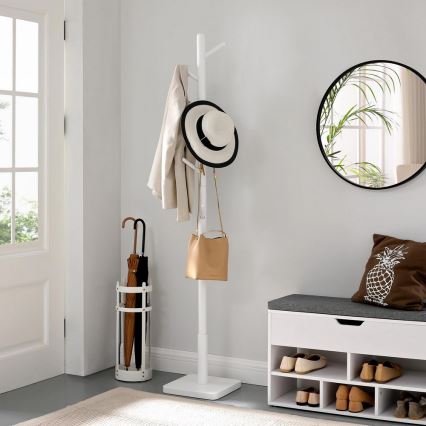 LINEA Freestanding Coat Rack, White