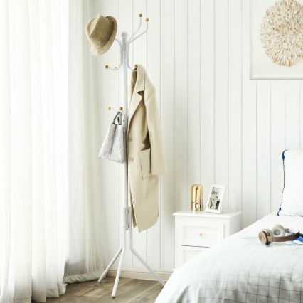 LINEA Freestanding Coat Rack, White