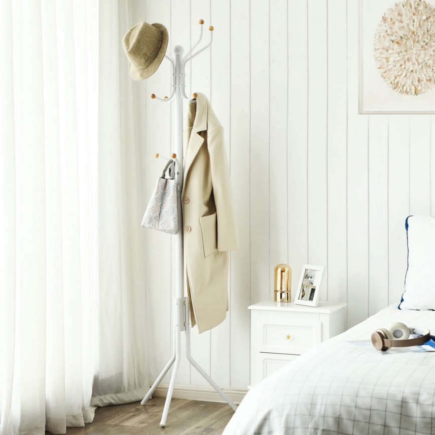 LINEA Freestanding Coat Rack, White