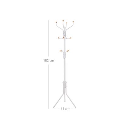 LINEA Freestanding Coat Rack, White