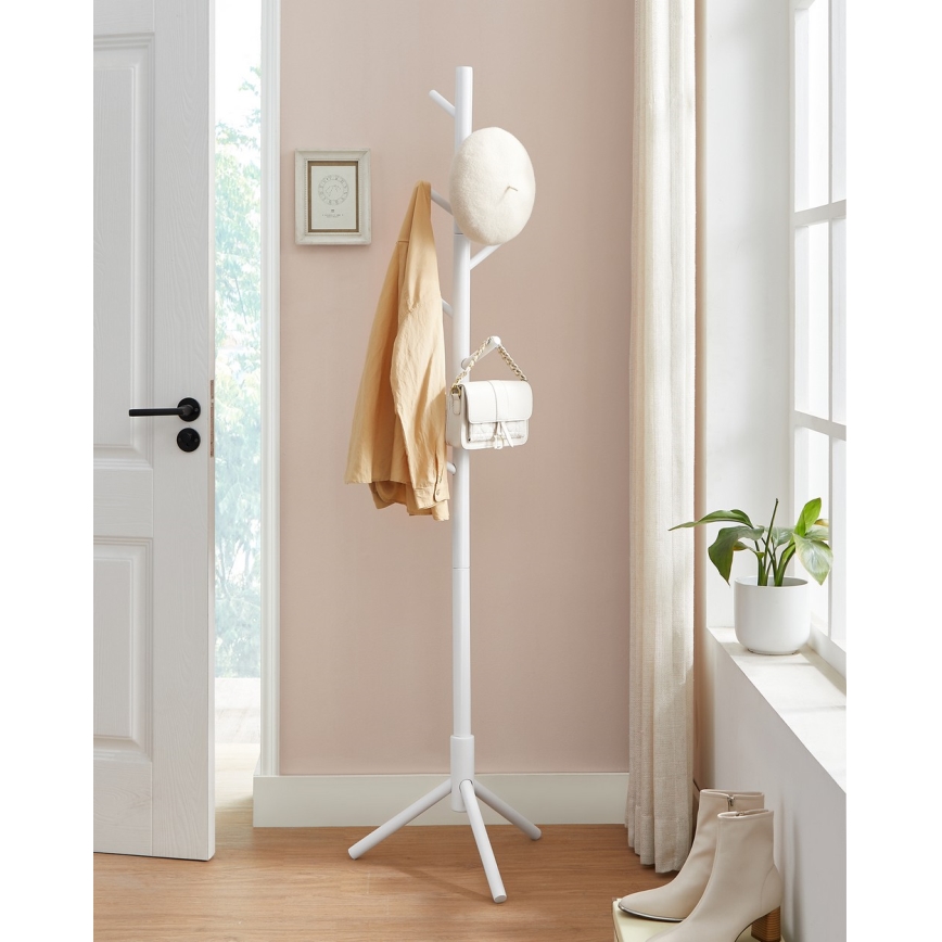 LINEA Freestanding Coat Rack, White