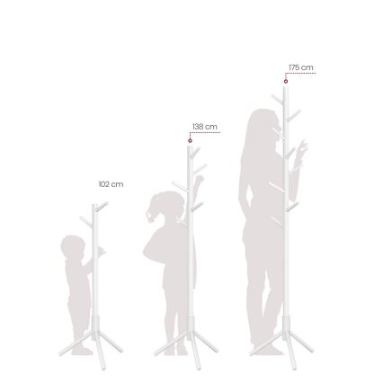 LINEA Freestanding Coat Rack, White
