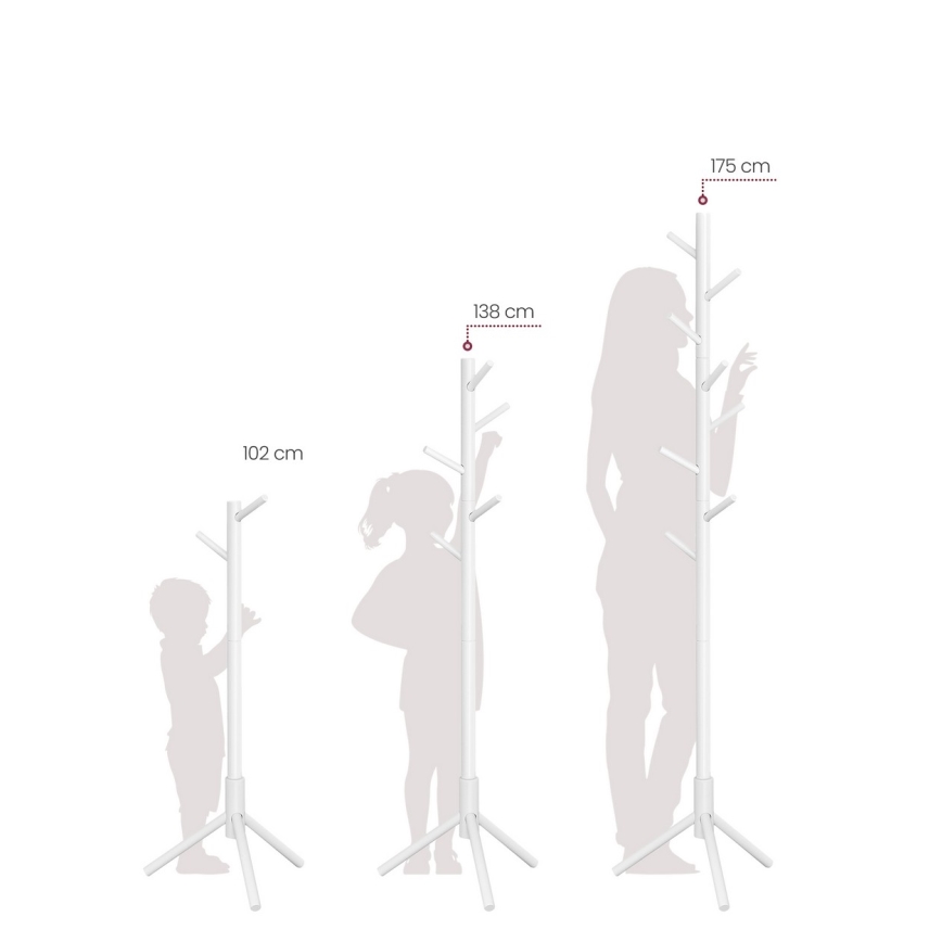 LINEA Freestanding Coat Rack, White