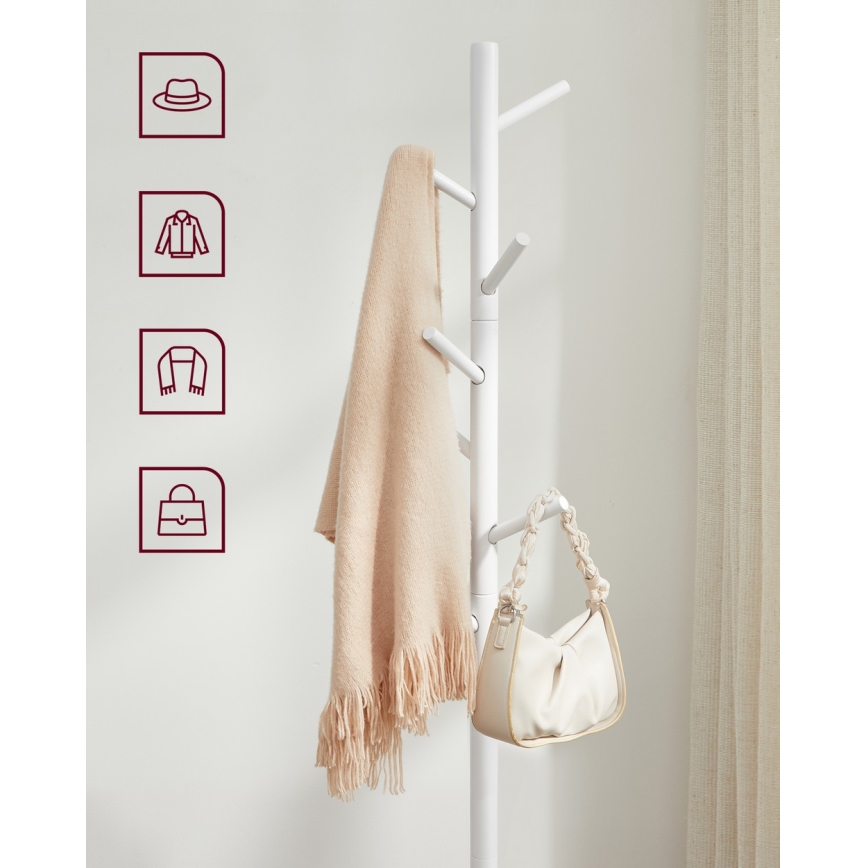 LINEA Freestanding Coat Rack, White