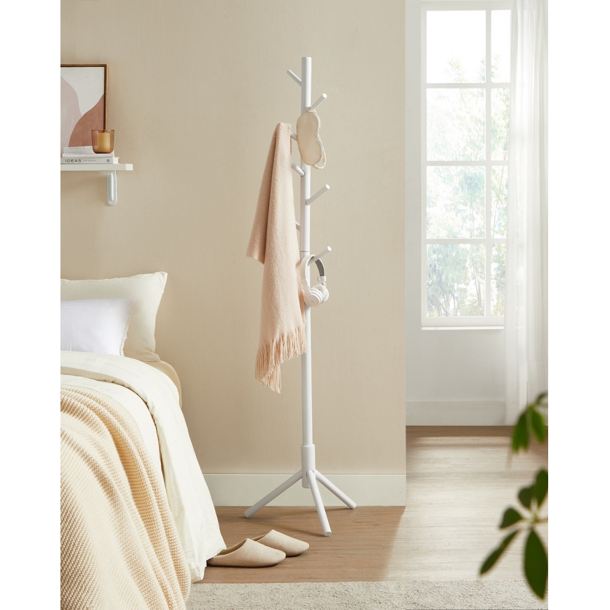 LINEA Freestanding Coat Rack, White