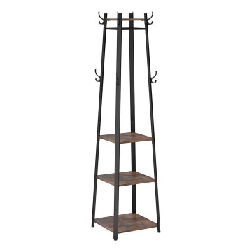 LINEA Freestanding Coat Rack — Black/Brown