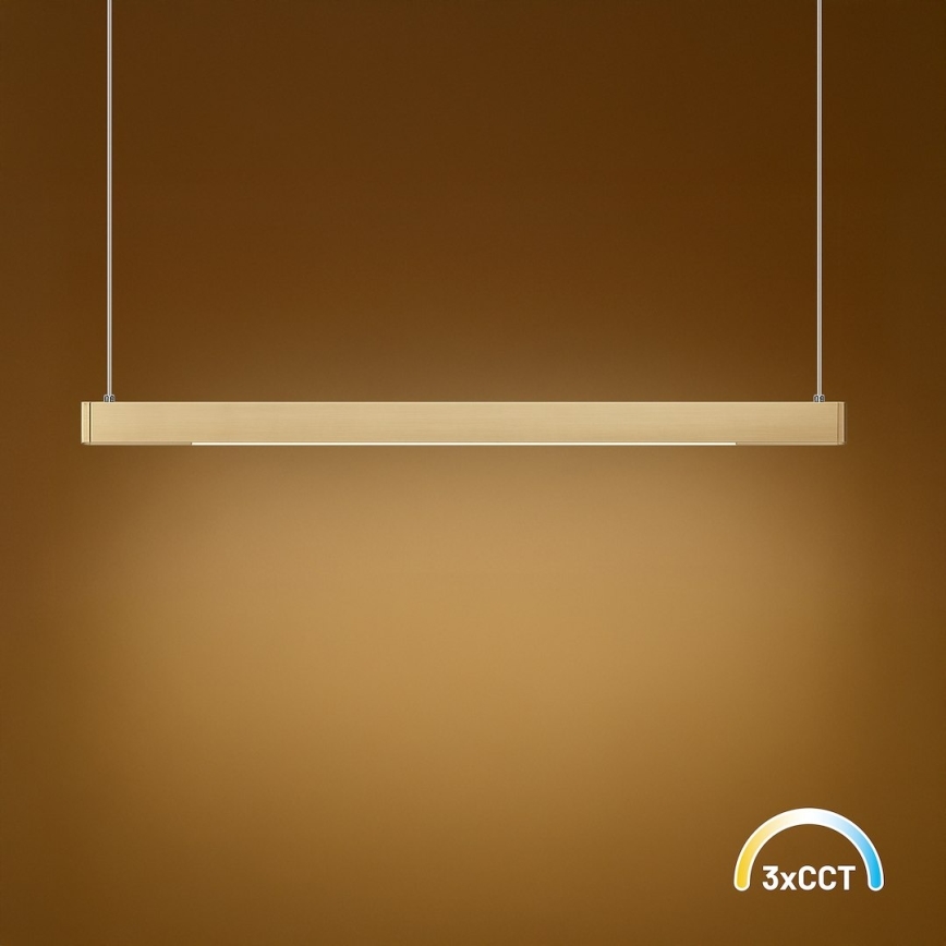 LINEA LED cable pendant 36W/230V 3000/4000/5700K CRI 90 – Gold