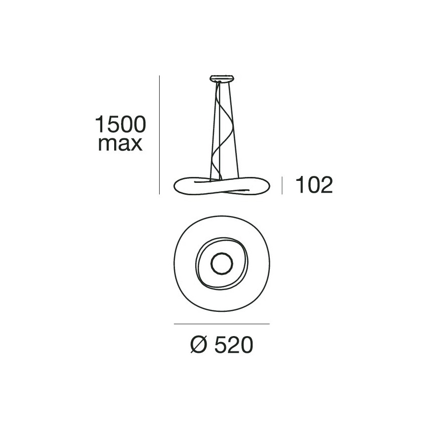 Linea Light 8005 - LED Dimmable chandelier on a string MR. MAGOO LED/23W/230V d. 52 cm