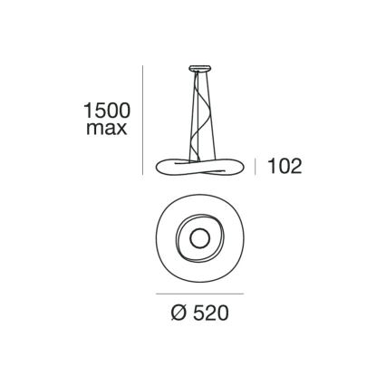Linea Light 8005 - LED Dimmable chandelier on a string MR. MAGOO LED/23W/230V d. 52 cm