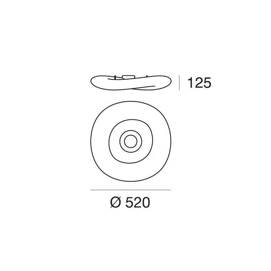Linea Light 8006 - LED Dimmable ceiling light MR. MAGOO LED/23W/230V d. 52 cm