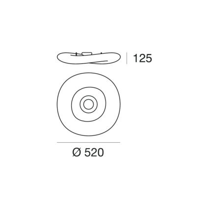 Linea Light 8006 - LED Dimmable ceiling light MR. MAGOO LED/23W/230V d. 52 cm