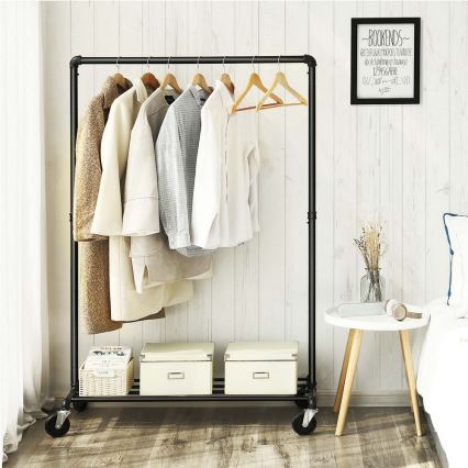 LINEA Mobile Freestanding Coat Rack, Black