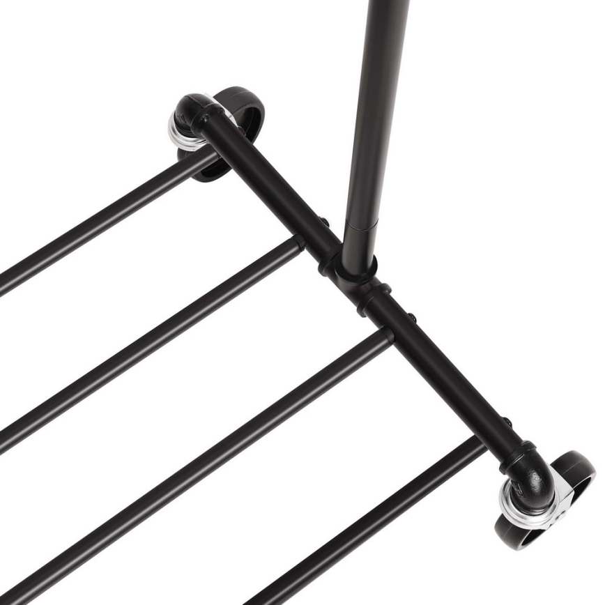 LINEA Mobile Freestanding Coat Rack, Black