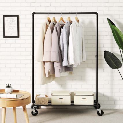 LINEA Mobile Freestanding Coat Rack, Black