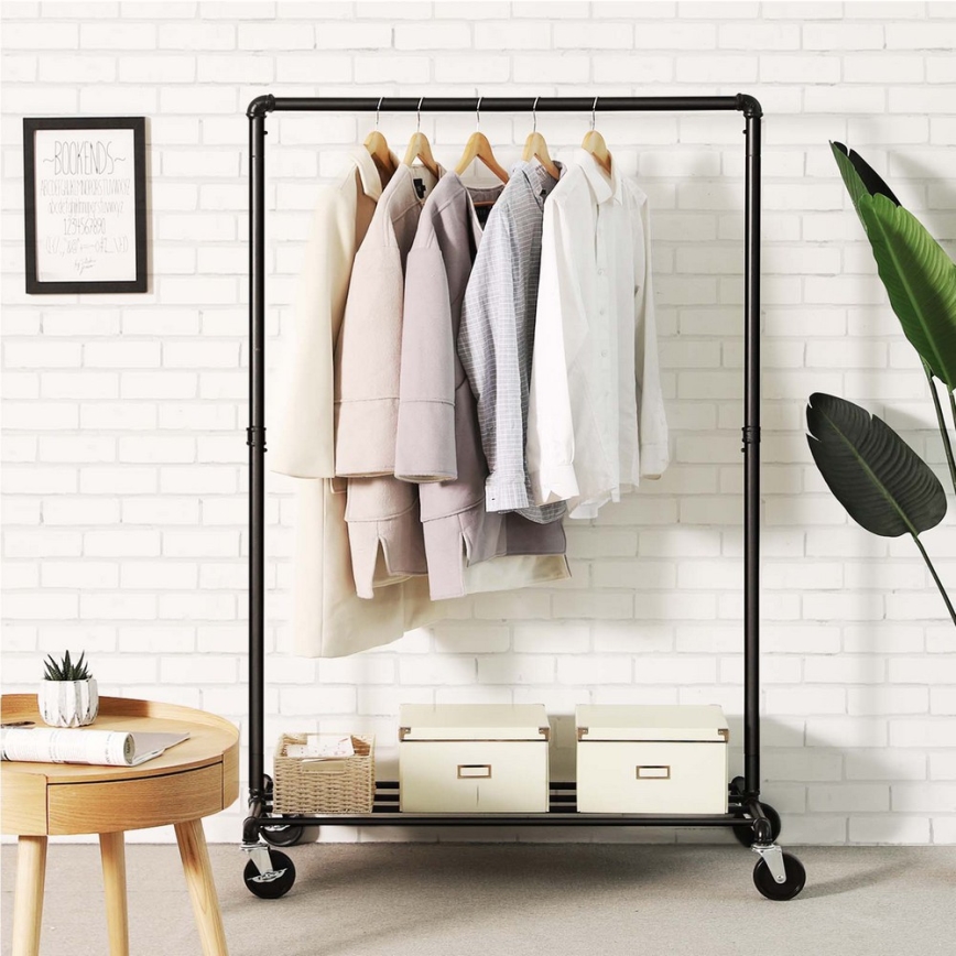 LINEA Mobile Freestanding Coat Rack, Black