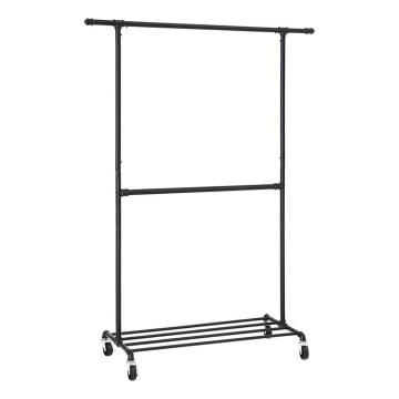LINEA Mobile Freestanding Coat Rack, Black