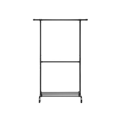 LINEA Mobile Freestanding Coat Rack, Black
