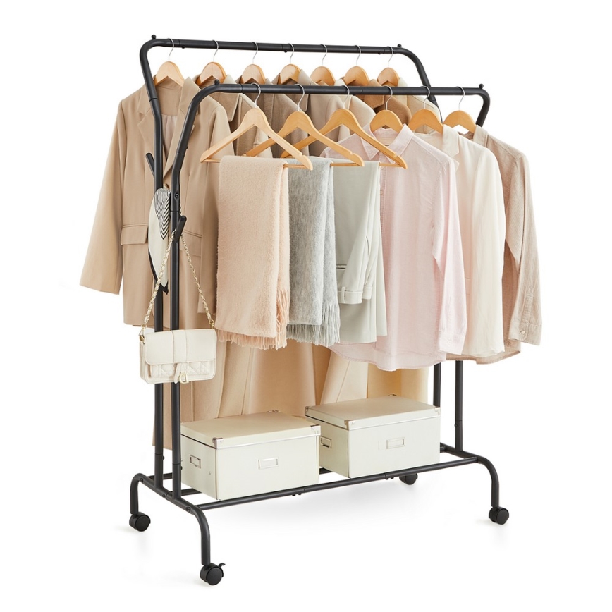 LINEA Mobile Freestanding Coat Rack – Black