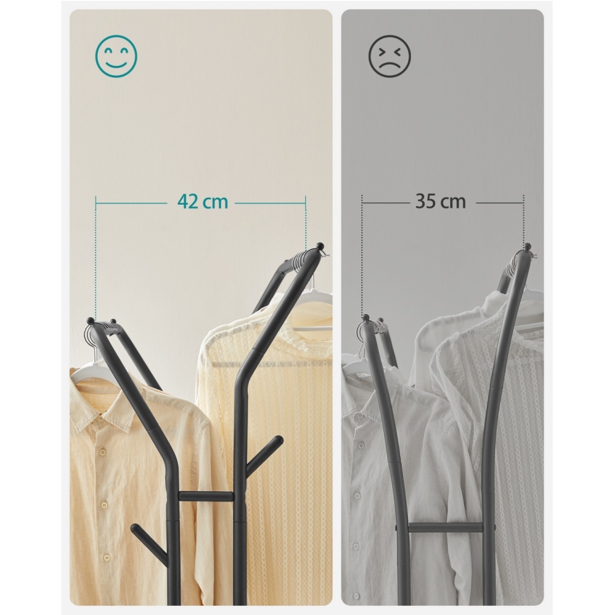 LINEA Mobile Freestanding Coat Rack – Black
