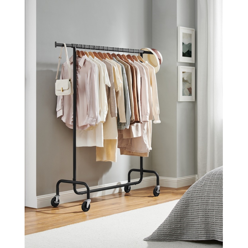 LINEA Mobile Freestanding Coat Rack, Black
