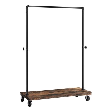 LINEA Mobile Freestanding Coat Rack, Brown/Black