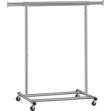 LINEA Mobile Freestanding Coat Rack, Silver