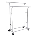 LINEA Mobile Freestanding Coat Rack – Silver